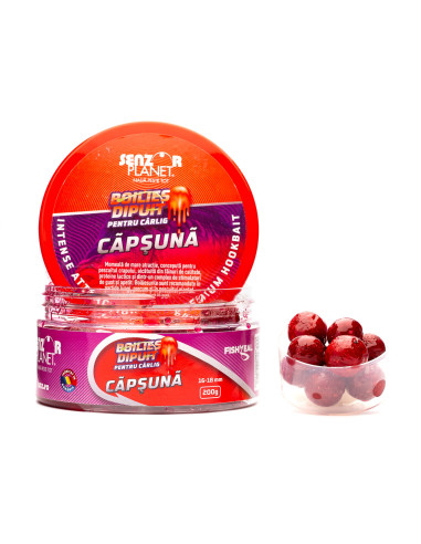Boilies Dipuit Senzor Planet, Capsuna, 16-18mm, 200g