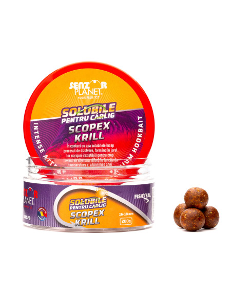 Boilies Senzor Planet Solubil, Scopex & Krill, 16-18mm, 200g Boilies Senzor Planet Solubil, Scopex & Krill, 16-18mm, 200g