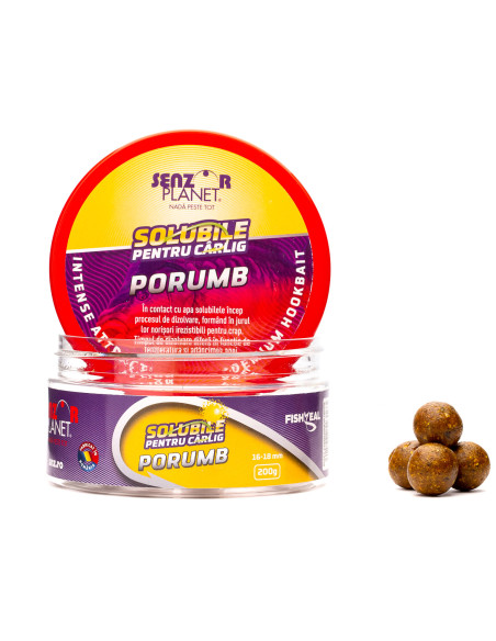 Boilies Senzor Planet Solubil, Porumb, 16-18mm, 200g Boilies Senzor Planet Solubil, Porumb, 16-18mm, 200g