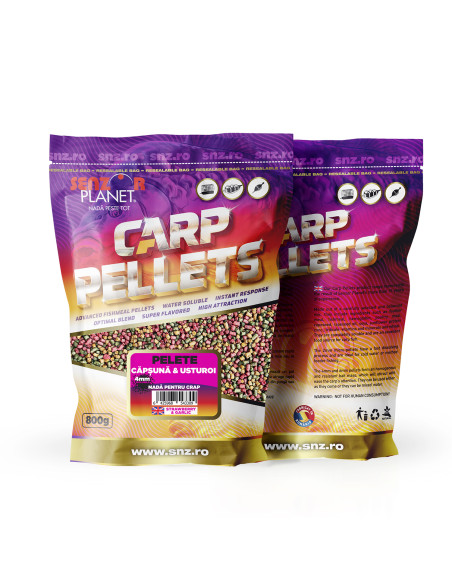 Pelete Senzor Planet, Capsuna & Usturoi, 4mm, 800g Pelete Senzor Planet, Capsuna & Usturoi, 4mm, 800g
