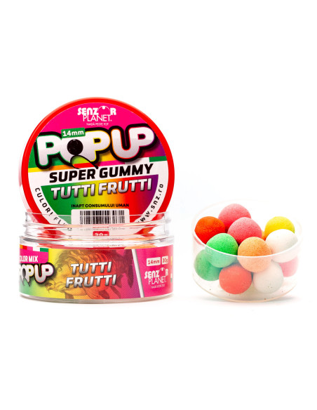 Pop Up Senzor Planet, Tutti Frutti, 14mm, 30g Pop Up Senzor Planet, Tutti Frutti, 14mm, 30g