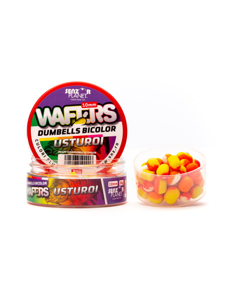 Wafters Dumbells Senzor Planet Bicolor, Usturoi, 10mm, 30g Wafters Dumbells Senzor Planet Bicolor, Usturoi, 10mm, 30g