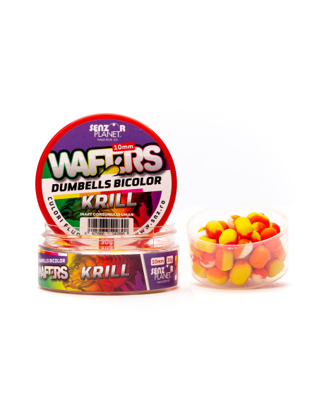 Wafters Dumbells Senzor Planet Bicolor, Krill, 10mm, 30g Wafters Dumbells Senzor Planet Bicolor, Krill, 10mm, 30g