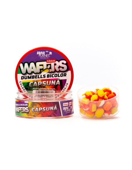 Wafters Dumbells Senzor Planet Bicolor, Capsuna, 10mm, 30g Wafters Dumbells Senzor Planet Bicolor, Capsuna, 10mm, 30g