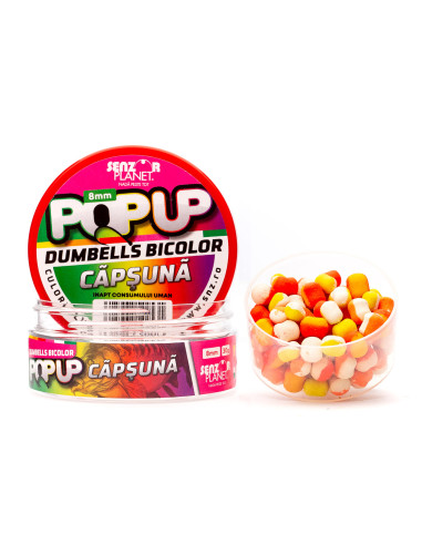 Pop Up Senzor Planet Dumbells Bicolor, Capsuna, 8mm, 30g