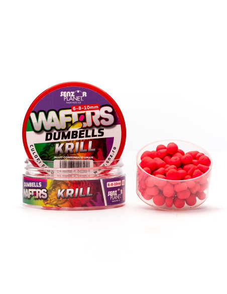 Wafters Senzor Planet Dumbells, Krill, 6-8-10mm, 30g Wafters Senzor Planet Dumbells, Krill, 6-8-10mm, 30g