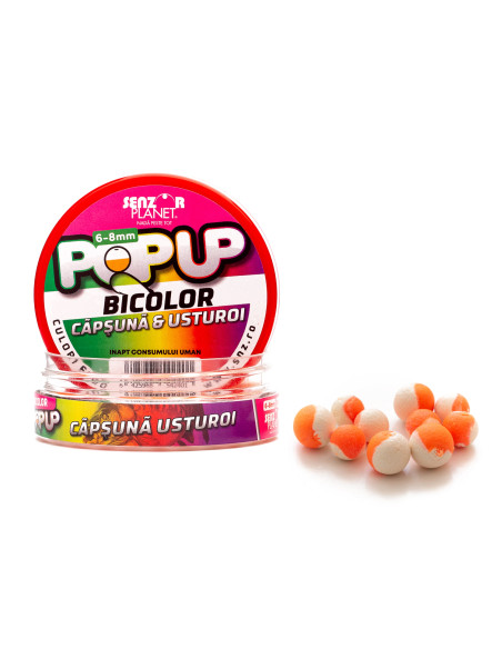 Pop Up Senzor Planet Bicolor, Capsuna & Usturoi, 6-8mm, 30g