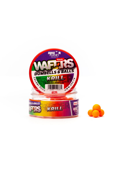 Wafters Senzor Planet Dumbells & Balls, Krill, 6mm, 15g Wafters Senzor Planet Dumbells & Balls, Krill, 6mm, 15g