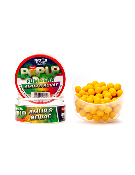 Pop Up Senzor Planet Fumigena, Amur & Novac, 6mm, 15g Pop Up Senzor Planet Fumigena, Amur & Novac, 6mm, 15g