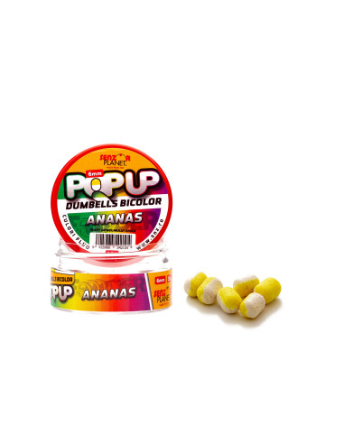 Pop Up Senzor Planet Dumbells Bicolor, Ananas, 6mm, 15g