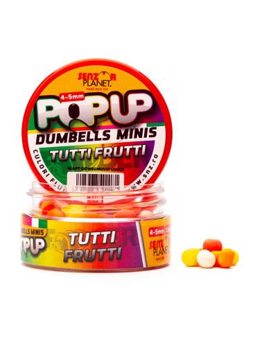 Pop Up Senzor Planet Dumbells Minis, Tutti Frutti, 4-5mm, 10g