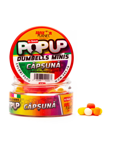 Pop Up Senzor Planet Dumbells Minis, Capsuna, 4-5mm, 10g
