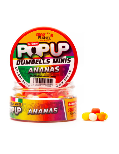 Pop Up Senzor Planet Dumbells Minis, Ananas, 4-5mm, 10g