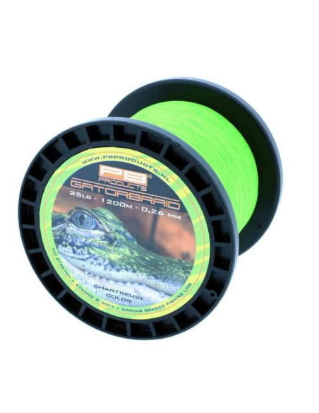 Fir Textil PB Products Galben Fluo Gator Braid, 0.26mm, 1200m Fir Textil PB Products Galben Fluo Gator Braid, 0.26mm, 1200m