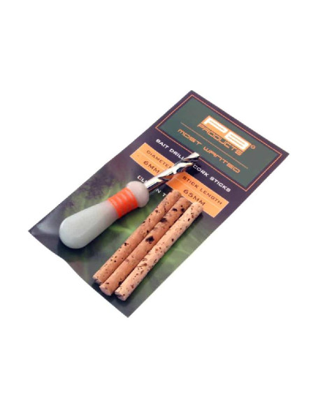 Burghiu PB Products Bait Drill, 6mm + 3 Cork Sticks 6.5cm x 6mm Burghiu PB Products Bait Drill, 6mm + 3 Cork Sticks 6.5cm x 6mm