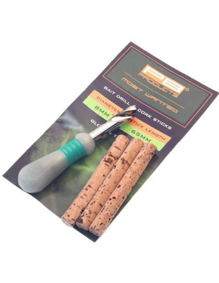 Burghiu PB Products Bait Drill, 8mm + 3 Cork Sticks 6.5cm x 8mm Burghiu PB Products Bait Drill, 8mm + 3 Cork Sticks 6.5cm x 8mm