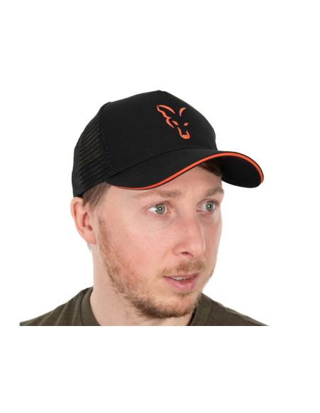 Sapca Fox Collection Trucker Cap Black and Orange
