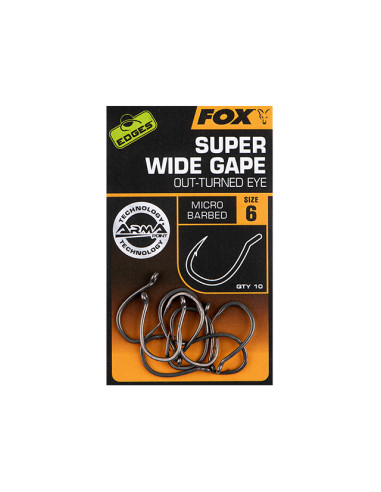 Carlige FOX Edges Armapoint Super Wide Gape (Out-Turned Eye), 10buc/plic