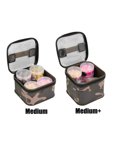 Geanta Fox Aquos Camo Bait Storage Medium+, 17x17x13cm