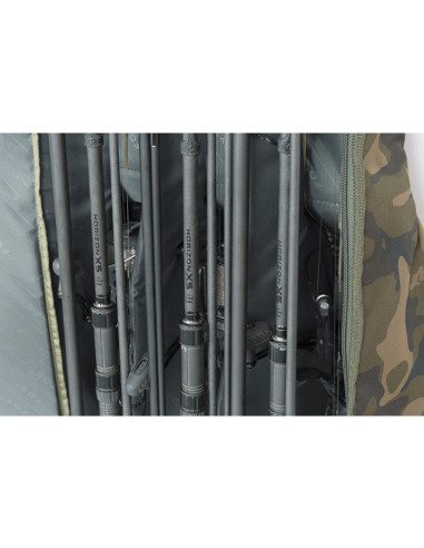 Husa Lansete Fox Camolite Rod Case 6 Lansete + 6 Mulinete, 12ft