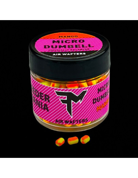 Micro Dumbell Feedermania Air Wafters, Mango, 4-5mm Micro Dumbell Feedermania Air Wafters, Mango, 4-5mm