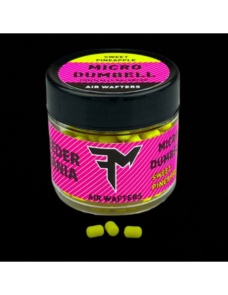 Micro Dumbell Feedermania Air Wafters, Sweet Pineapple, 4-5mm Micro Dumbell Feedermania Air Wafters, Sweet Pineapple, 4-5mm