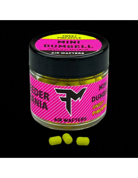 Micro Dumbell Feedermania Air Wafters, Sweet Pineapple, 6-7mm Micro Dumbell Feedermania Air Wafters, Sweet Pineapple, 6-7mm