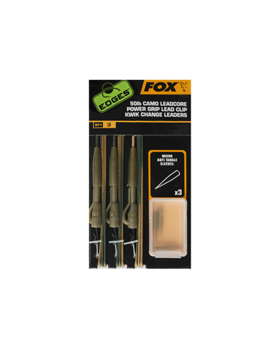 Montura Fox Edges Camo Leadcore Power Grip Lead Clip Kwik Change Leaders