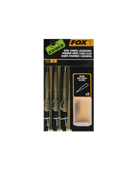 Montura Fox Edges Camo Leadcore Power Grip Lead Clip Kwik Change Leaders