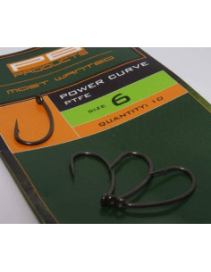 Carlige PB Products Power Curve PTFE, 10buc/plic