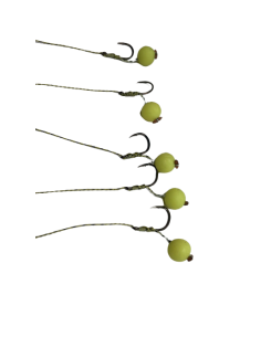 Carlige Legate Karp, Carlig Fudo Nr.4, Fir Textil Sufix 15lb, 10cm, Pop Up 8mm, Galben 2