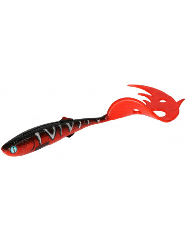 Shad Mikado Sicario Pike Tail, Red Tiger, 8.5cm, 3gr, 4buc/plic