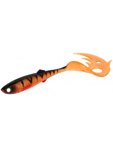 Shad Mikado Sicario Pike Tail, Orange Perch, 8.5cm, 3gr, 4buc/plic