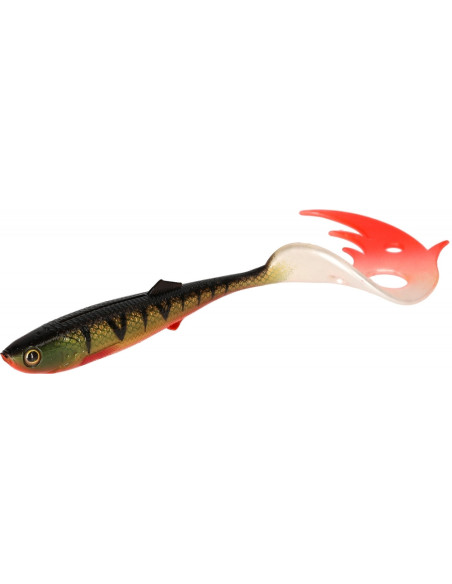 Shad Mikado Sicario Pike Tail, Bloody Perch, 8.5cm, 3gr, 4buc/plic