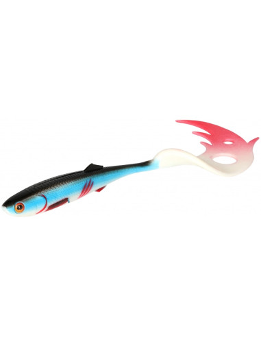 Shad Mikado Sicario Pike Tail, Bleeding Blue, 8.5cm, 3gr, 4buc/plic