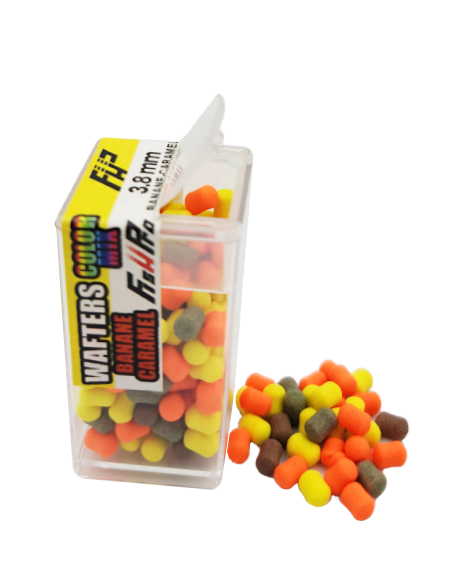 Wafters Fish Pro Color Mix, Banane-Caramel, 3.8x5mm, 200buc
