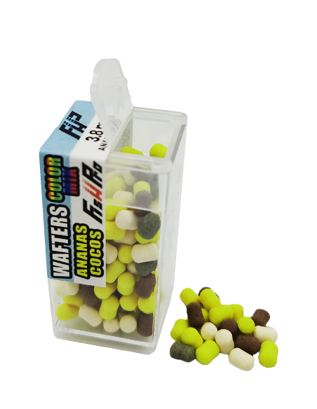 Wafters Fish Pro Color Mix, Ananas-Cocos, 3.8x5mm, 200buc