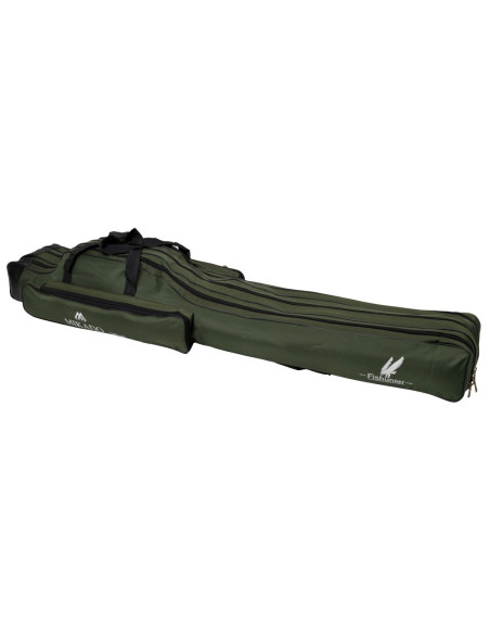 Husa Mikado Cu Baza Intarita, 3 Lansete + 3 Mulinete, 120cm, Green Husa Mikado Cu Baza Intarita, 3 Lansete + 3 Mulinete, 120cm, Green