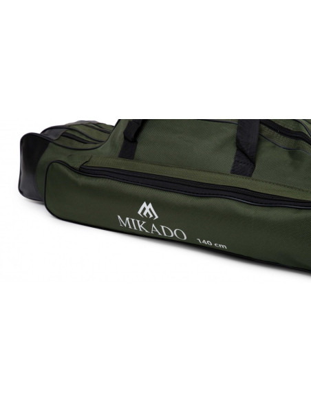 Husa Mikado Cu Baza Intarita, 3 Lansete + 3 Mulinete, 120cm, Green Husa Mikado Cu Baza Intarita, 3 Lansete + 3 Mulinete, 120cm, Green