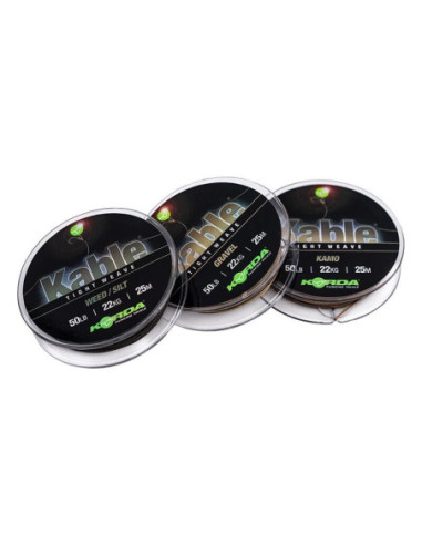 Fir Leadcore Korda Kable Tight Weave, Weed/Silt, 50lbs, 25m