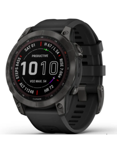 Ceas Garmin Fenix 7 Pro Sapphire Solar Titan DLC Carbon Gray/Black