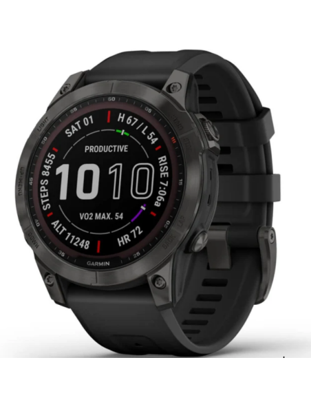 Ceas Garmin Fenix 7 Pro Sapphire Solar Titan DLC Carbon Gray/Black Ceas Garmin Fenix 7 Pro Sapphire Solar Titan DLC Carbon Gray/Black
