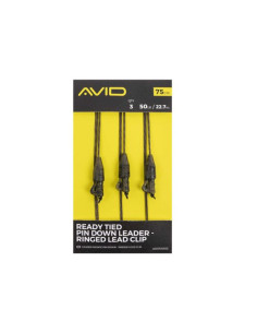 Kit monturi leadcore Avid Carp Ready Tied Pin Down Leader - Heli/Chod, 3buc/plic
