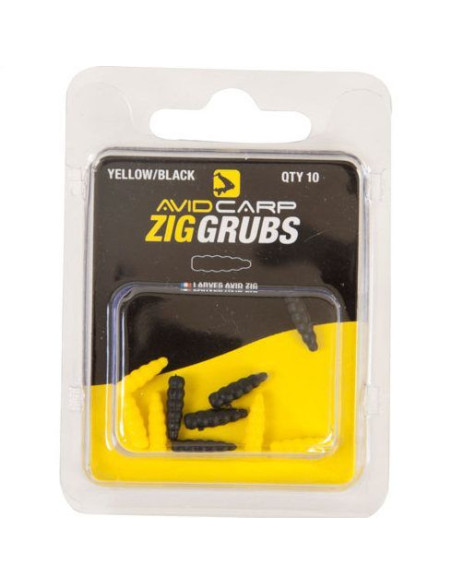 Viermi Artificiali Avid Carp Zig Grub, 10buc/plic Viermi Artificiali Avid Carp Zig Grub, 10buc/plic