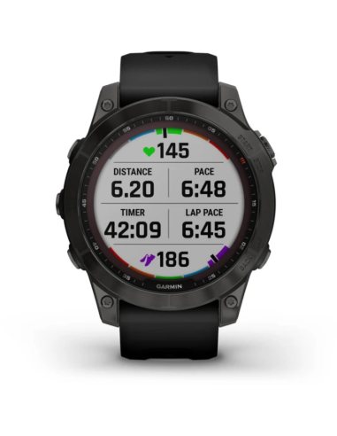 Ceas Garmin Fenix 7 Pro Sapphire Solar Titan DLC Carbon Gray/Black