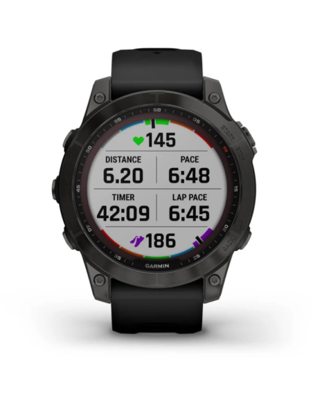 Ceas Garmin Fenix 7 Pro Sapphire Solar Titan DLC Carbon Gray/Black Ceas Garmin Fenix 7 Pro Sapphire Solar Titan DLC Carbon Gray/Black