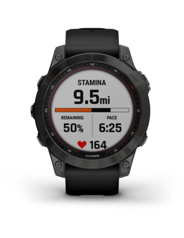 Ceas Garmin Fenix 7 Pro Sapphire Solar Titan DLC Carbon Gray/Black