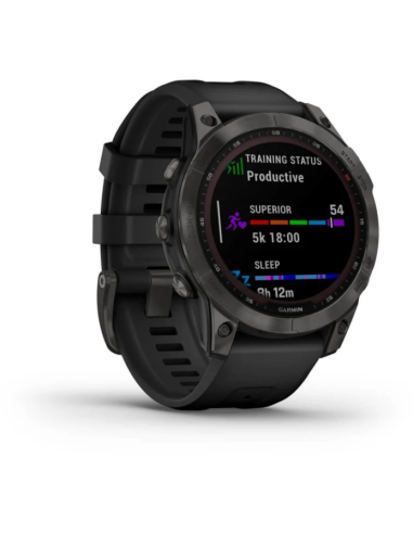Ceas Garmin Fenix 7 Pro Sapphire Solar Titan DLC Carbon Gray/Black
