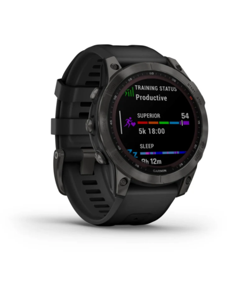 Ceas Garmin Fenix 7 Pro Sapphire Solar Titan DLC Carbon Gray/Black Ceas Garmin Fenix 7 Pro Sapphire Solar Titan DLC Carbon Gray/Black