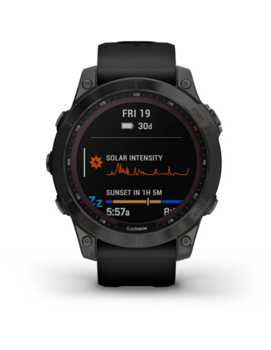 Ceas Garmin Fenix 7 Pro Sapphire Solar Titan DLC Carbon Gray/Black